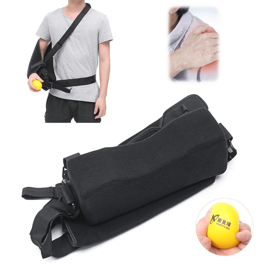 Breathable Comfortable Adjustable Arm Support Outdoor Traveling Personnel Sling Brace Support with Rehabilitation Ball - MRSLM