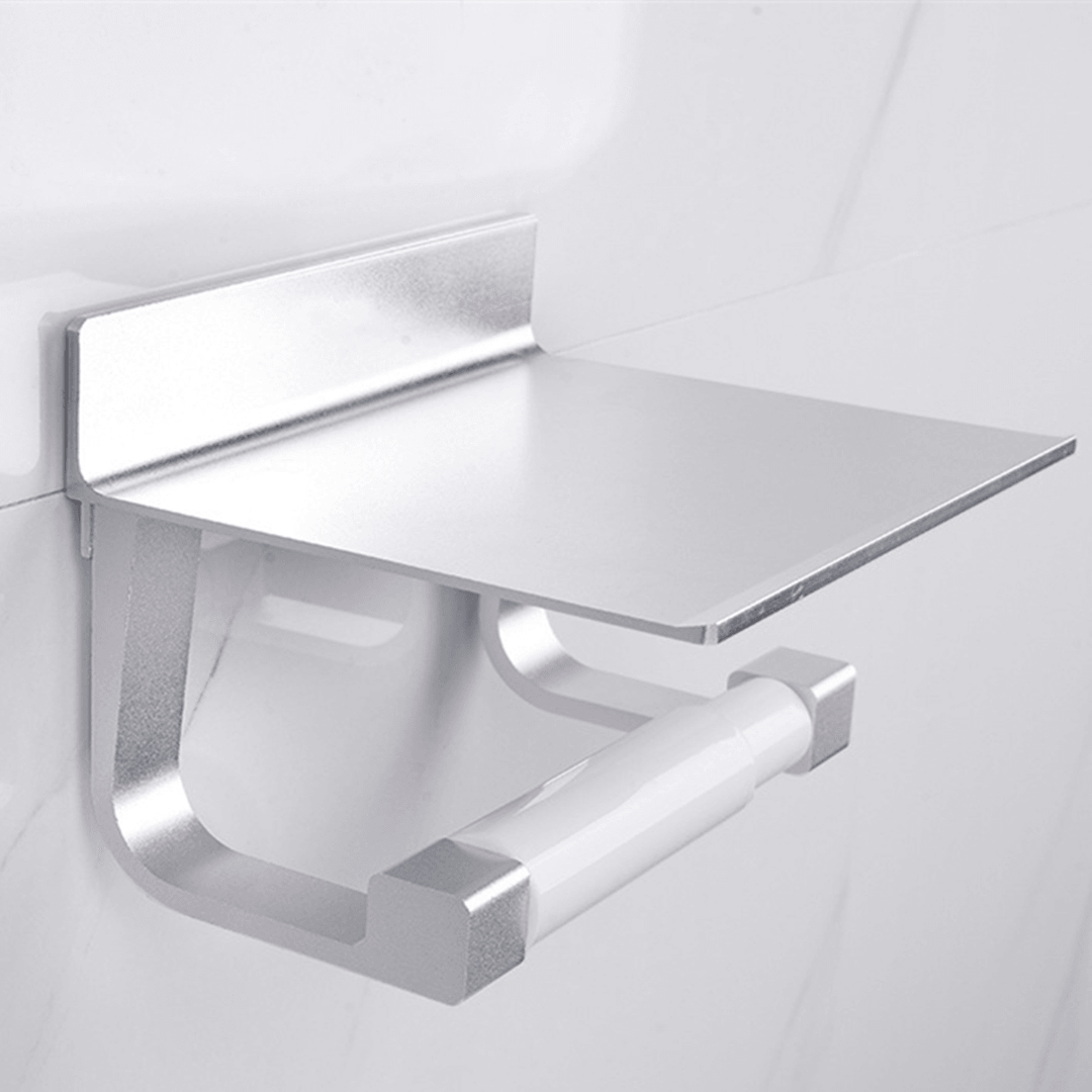 Aluminum Toilet Paper Holder Phone Holders Bathroom Kitchen Not Need Decorative Hardware - MRSLM