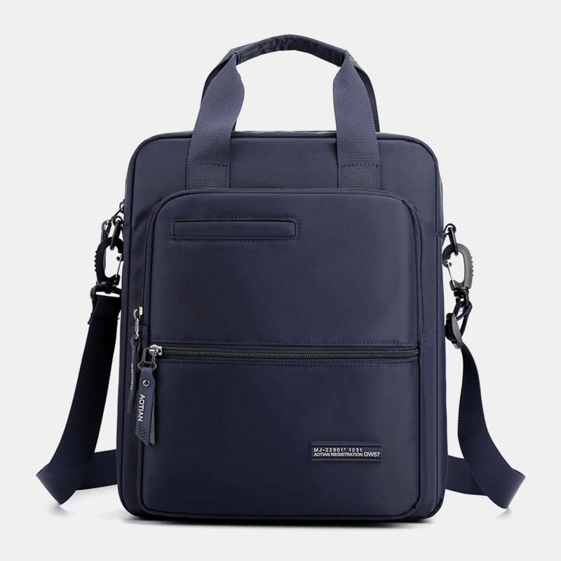 Men Oxford Cloth Large Capacity Waterproof Multi-Carry Multi-Purpose 13 Inch Laptop Bag Briefcase Shoulder Bag Crossbody Bag - MRSLM