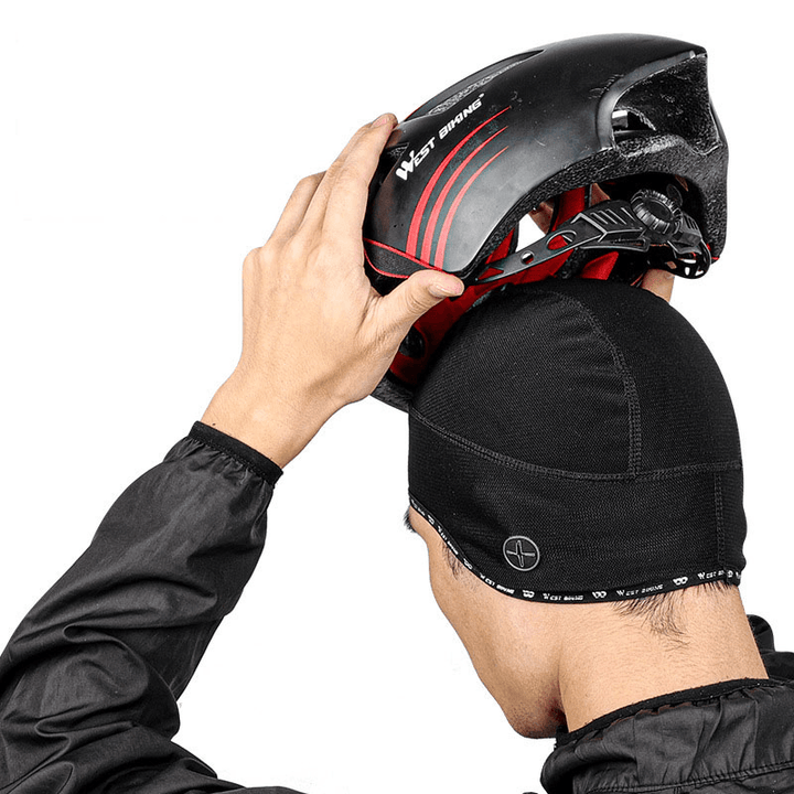 WEST BIKING Winter Sport Skull Caps with Headphone Plug Anti-Uv Windproof Thermal Cycling Helmet Hat Ski MTB Bike Bandana Headband Motorcycle Headwear - MRSLM