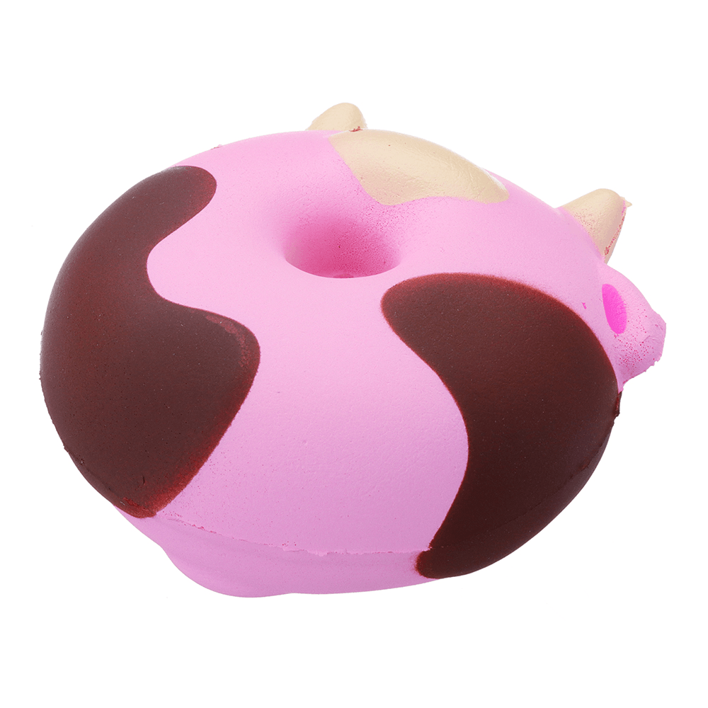 Cartoon Cow Donut Cake Squishy 8CM Slow Rising with Packaging Collection Gift Soft Toy - MRSLM