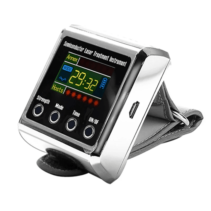 Laser Wrist Therapy Machine Low Frequency Diabetes Hypertension Cholesterol Treatment Diode LLLT Watch Laser Therapy Machine - MRSLM