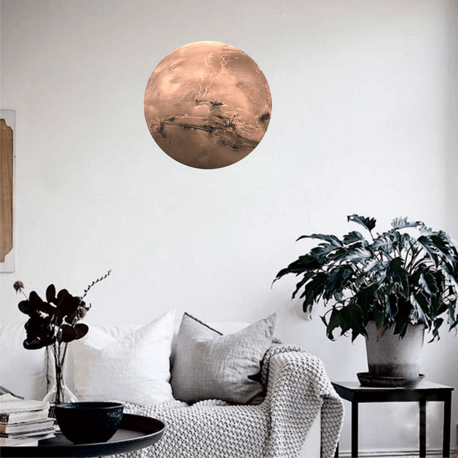 30Cm Large Moon Glow in the Dark Noctilucence Planet Celestial Stickers Luminous DIY Wall Sticker - MRSLM