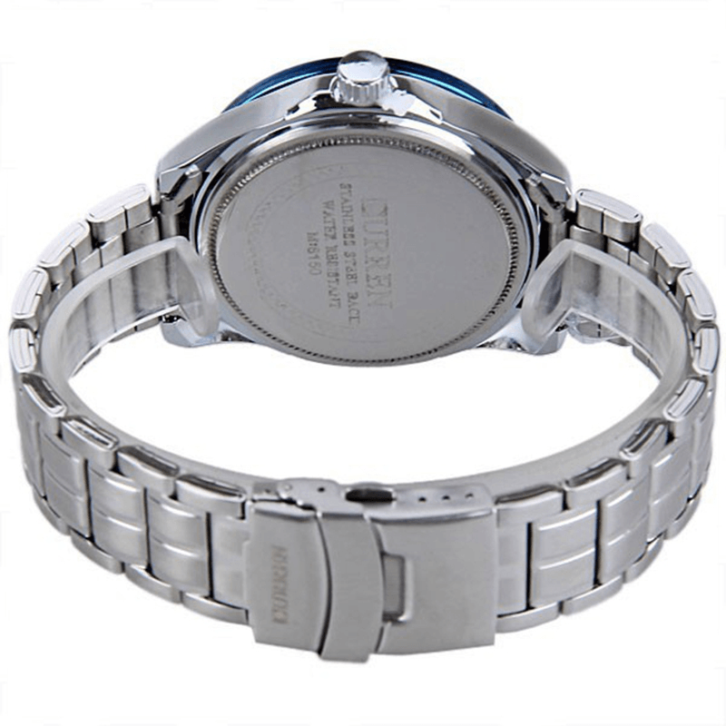 CURREN 8150 Stainless Steel Band Quartz Analog Men Wrist Watch - MRSLM