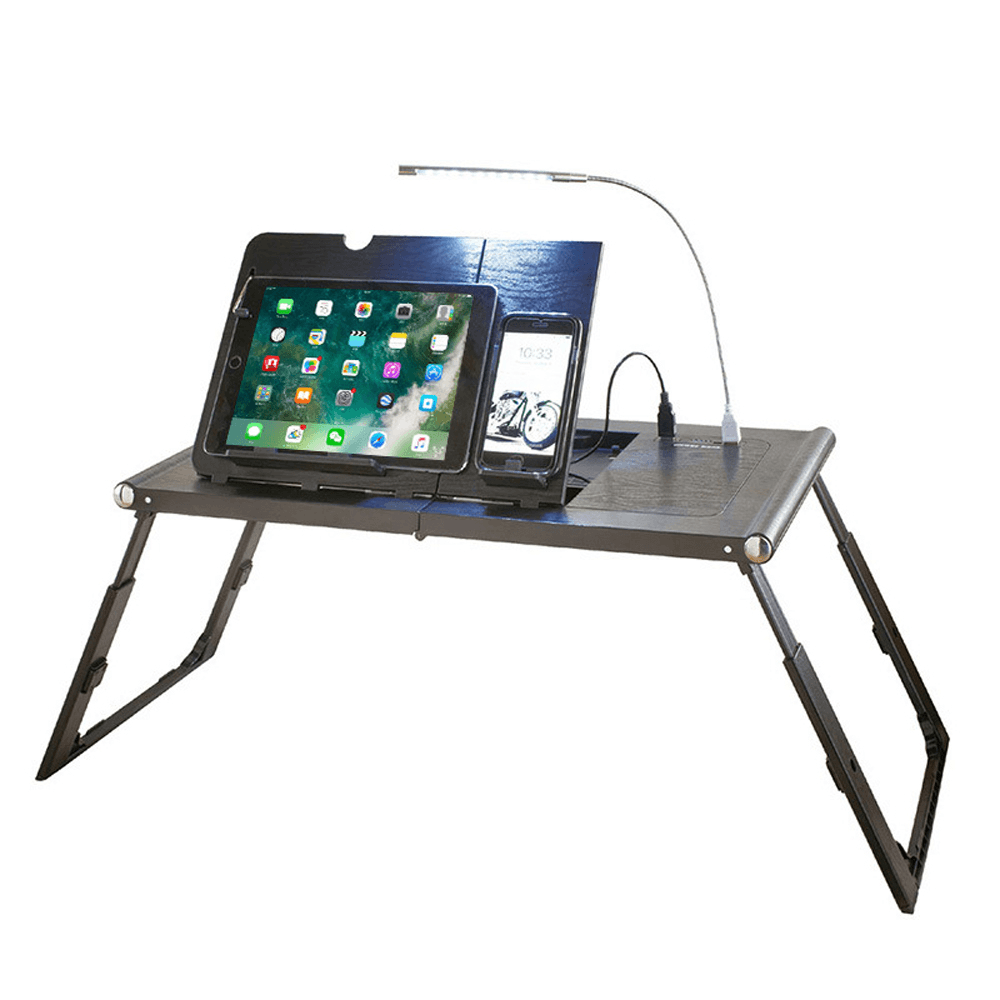 Portable Laptop Desk Smart Rechargeable Folding Bed Table Ergonomic Study Table for Home Office Hospital - MRSLM