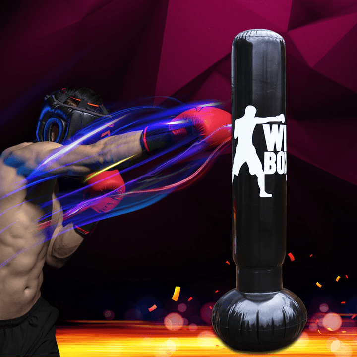 1.6M Fitness Inflatable Boxing Post Sandbag Home Taekwondo Non-Inverted Punch Tumbler Adult - MRSLM