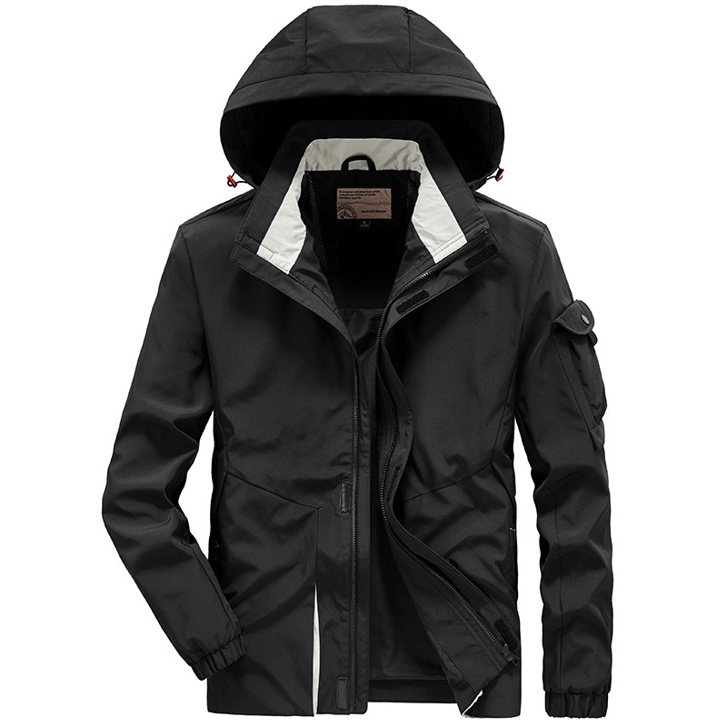 Men'S Fashion Mid-Length Casual Hooded Jacket - MRSLM