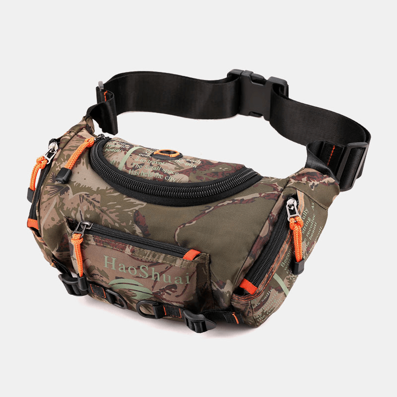 Men Waterproof Outdoor Headphone Plug Crossbody Bag Chest Bag Sling Bag - MRSLM