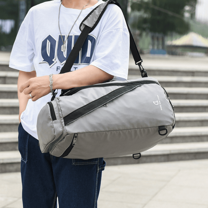 Unisex Nylon Waterproof Wear-Resistance Outdoor Brief Large Capacity Basketball Storage Bag Travel Bag Gym Bag Backpack - MRSLM