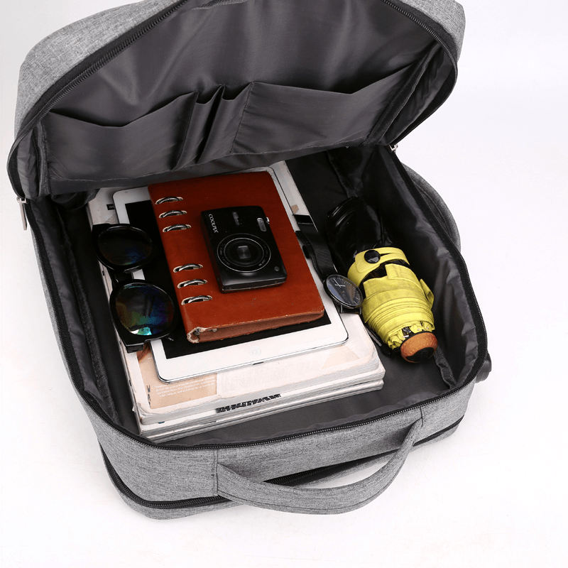 35L USB Backpack 15.6Inch Laptop Bag Waterproof Anti-Theft Lock Travel Business School Bag - MRSLM