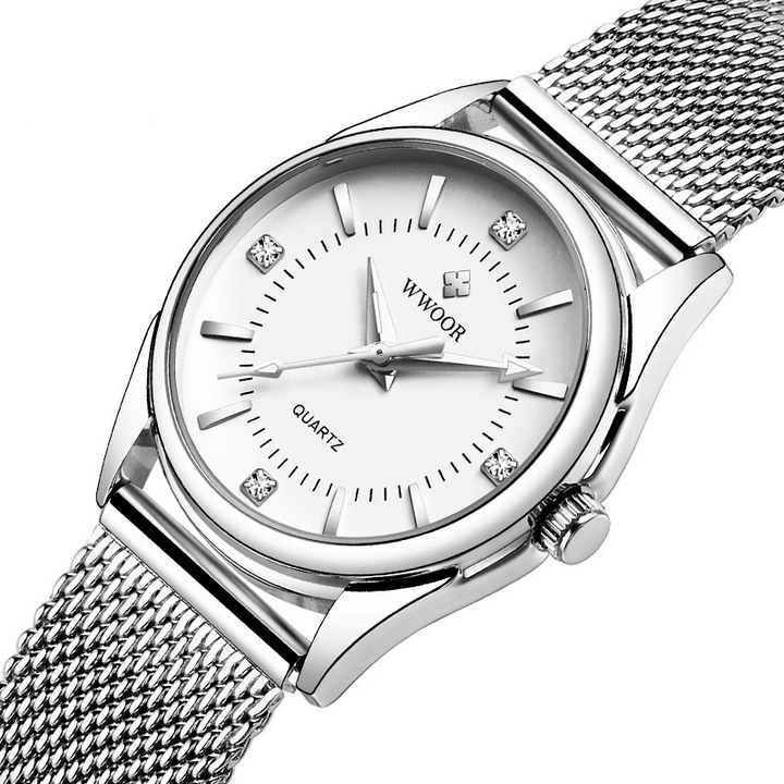 WWOOR 8852 Casual Style Ladies Wrist Watch Small Dial Display Full Steel Quartz Watch - MRSLM