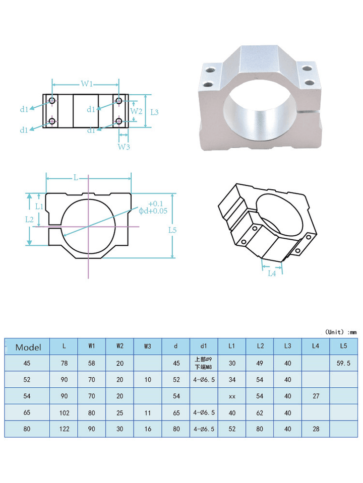 80Mm Spindle Motor Mount Bracket Clamp Holder for CNC Engraving Machine - MRSLM