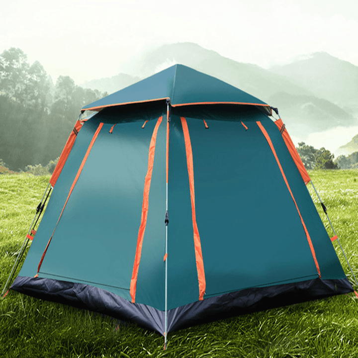 Outdoor Automatic Tent 4 Person Family Tent Picnic Traveling Camping Tent Outdoor Rainproof Windproof Tent Tarp Shelter - MRSLM