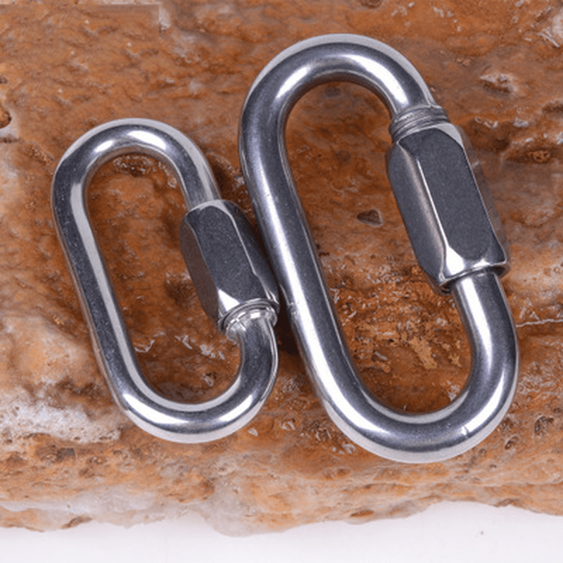 XINDA XD-8619 Solid Fine Steel Oval Lock Rock Climbing Carabiner Safety Bearing Clasp Main Lock - MRSLM