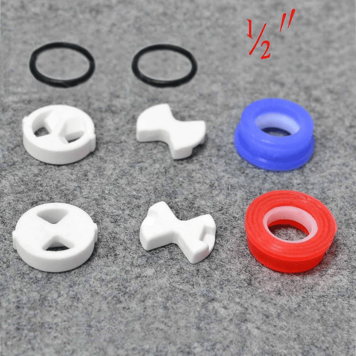 8Pcs Ceramic Disc Silicon Washer Insert Turn Replacement for Valve Tap - MRSLM