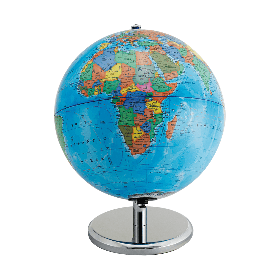 25Cm Stand Rotating World Globe Map Kids Toy School Student Educational Gift - MRSLM