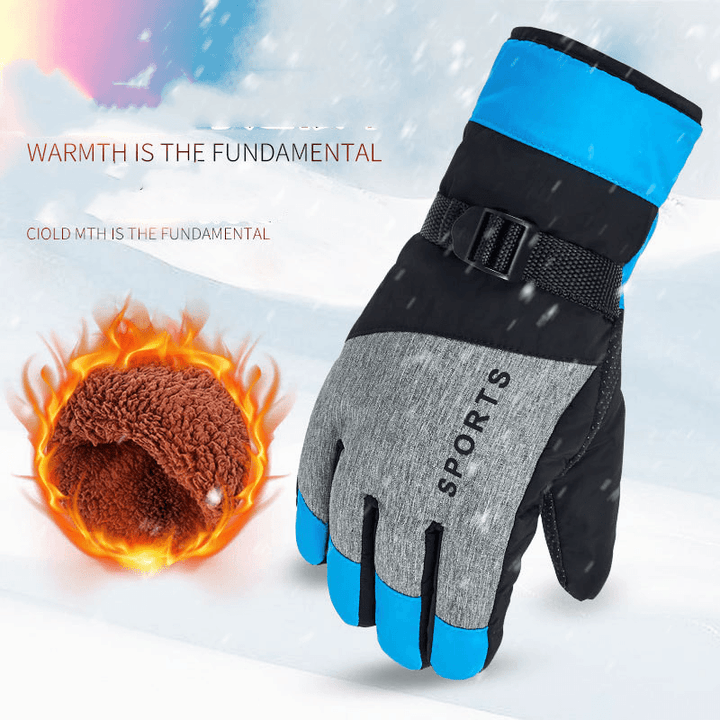 Men Ski Gloves Thickened and Velvet - MRSLM