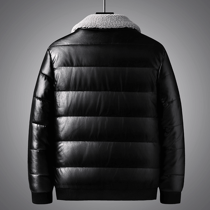 Lapel Collar Trendy Men'S Winter Jacket Thickened - MRSLM