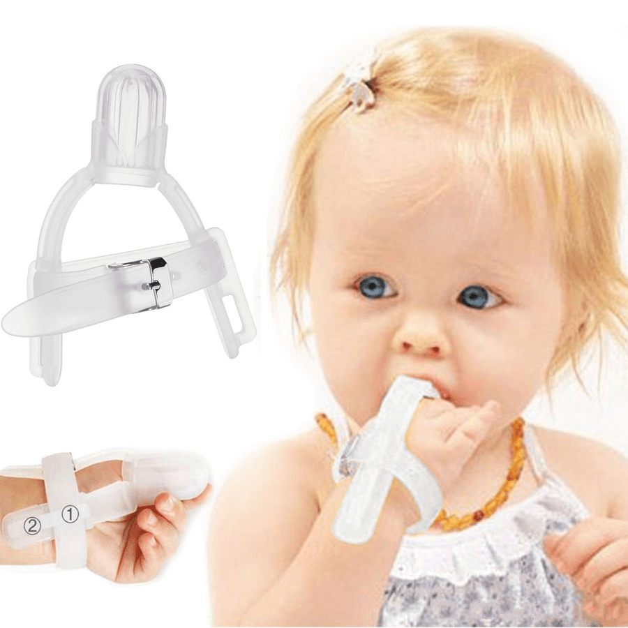 Thumbsucking Silicone Thumb Sucking Stop Finger Guard Protector for 1-5 Years Baby Kids - MRSLM
