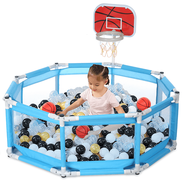 Foldable Portable Baby Playpen Square Children Toddler Kids Safety Fence Indoor Outdoor Play Pen Ocean Portable Ball Pit Pool - MRSLM