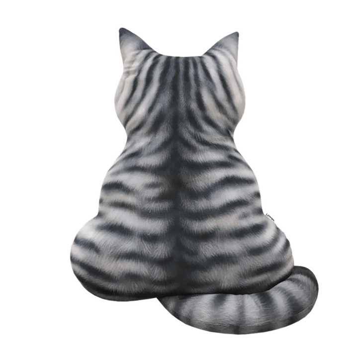 3D Cat Cushion Plush Toys Dolls Stuffed Animal Pillow Home Decorative Creative Birthday Gift Pillow - MRSLM