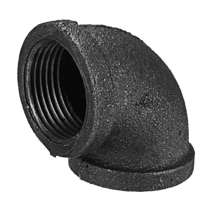 1/2" 3/4" 1" Elbow 90 Degree Pipes Fittings Malleable Iron Black Female Connector - MRSLM