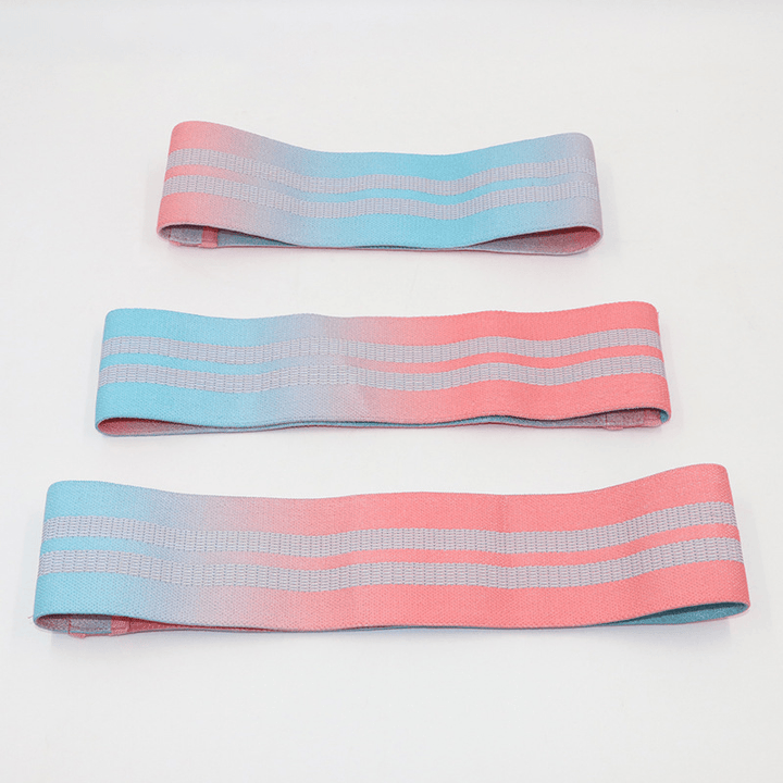 1PC Gradient Color Hip Training Resistance Band Home Fitness Yoga Belt Legs Muscle Elastic Band Exercise Tools - MRSLM