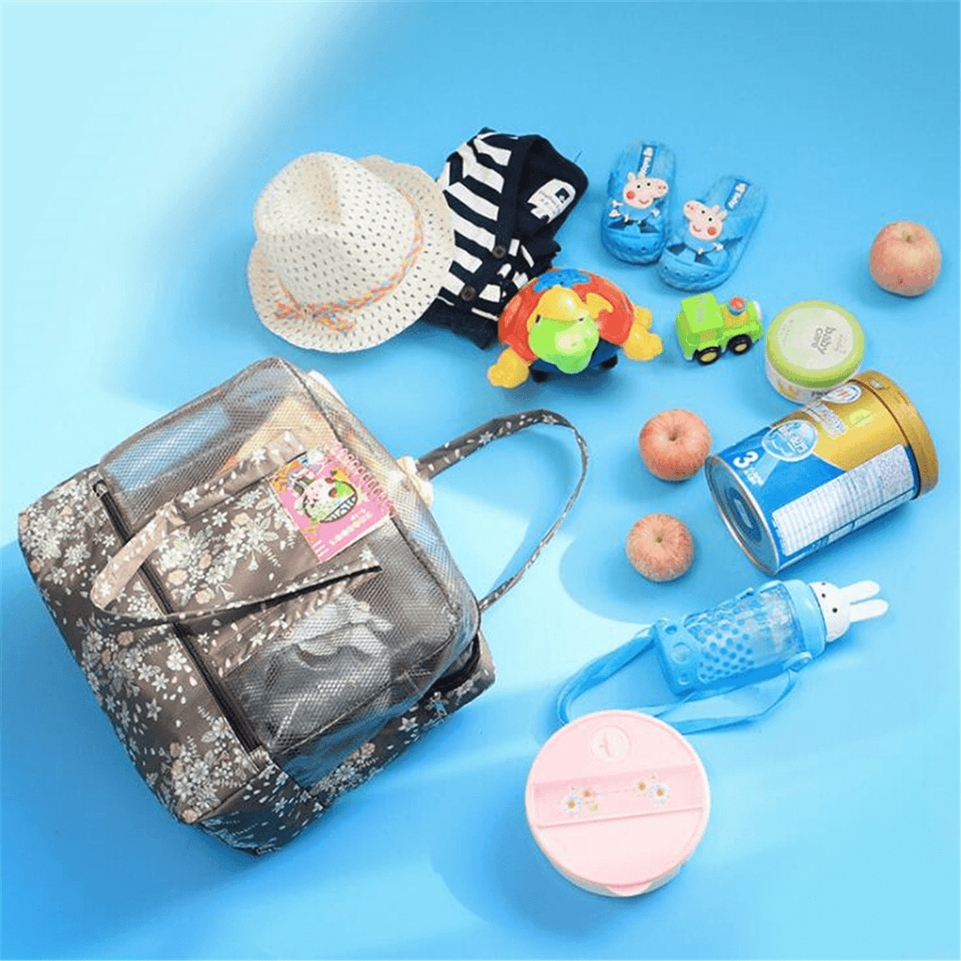 Outdoor Portable Women Mesh Beach Tote Bag Summer Travel Pouch Handbag - MRSLM