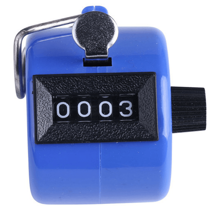 Handheld 4 Digital Tally Mechanical Manual Palm Clicker Number Count Assorted Color Tally Stitch Counter - MRSLM