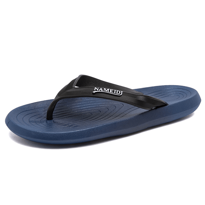 Men Lightweight Soft Sole Casual Flip Flops Outdoor Beach Platform Slippers - MRSLM