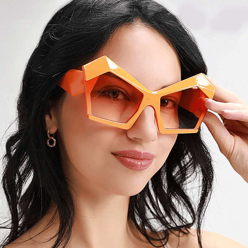 Women'S Fashion Personality Street Shooting Polygonal Sunglasses - MRSLM