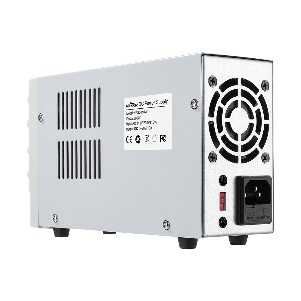 Topshak NPS3010W 110V/220V Digital Adjustable DC Power Supply 0-30V 0-10A 300W Regulated Laboratory Switching Power Supply - MRSLM