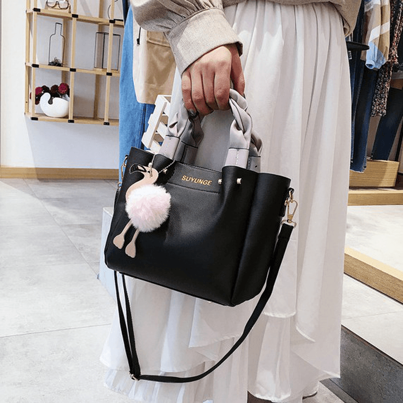 Women Fashion Handbag Crossbody Bag Shoulder Bag Flamingo Pendant Toe - MRSLM