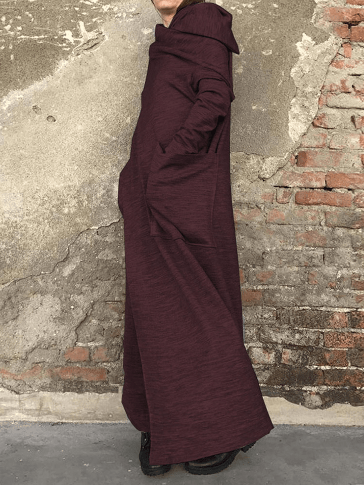 Women Casual Loose Pure Color Long Sleeve Long Cardigans - MRSLM
