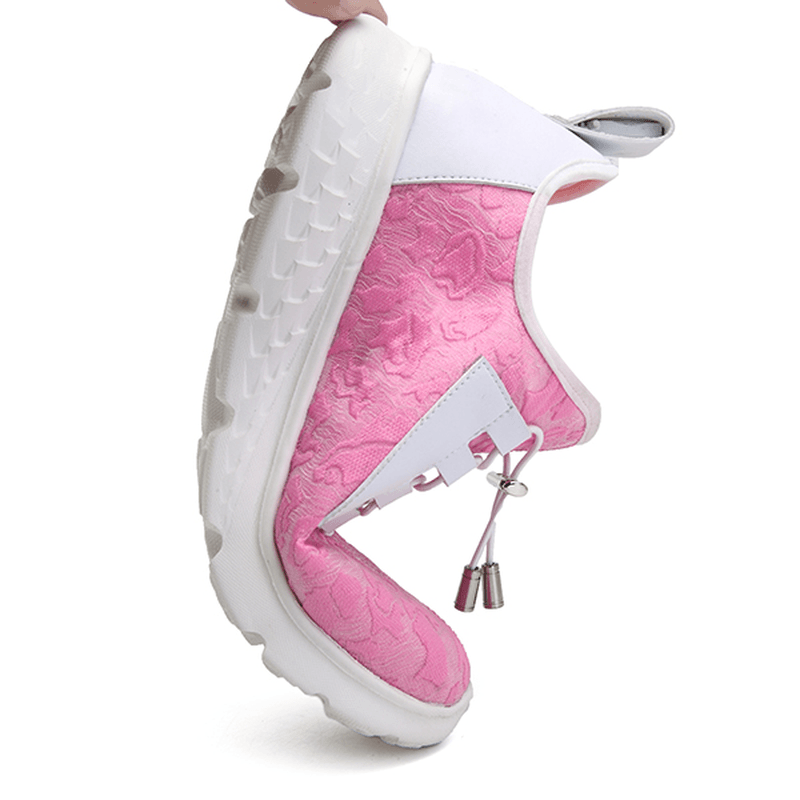 Women'S Light Shoes Large Size Adjustable USB Charging Colorful LED Running Shoes - MRSLM