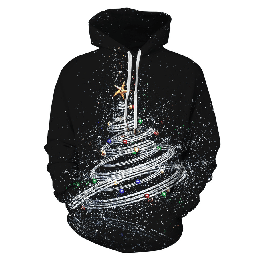 Christmas 3D Digital Printing Long-Sleeved Hoodie - MRSLM