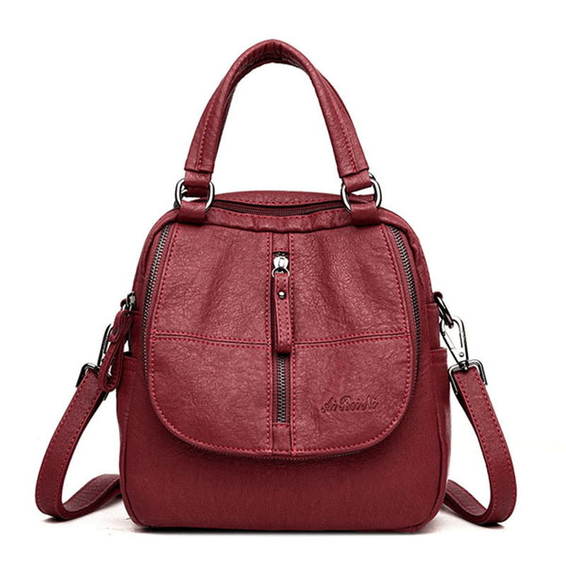Fashion Plaid Handbags Multipurpose Backpack Shoulder Bags - MRSLM
