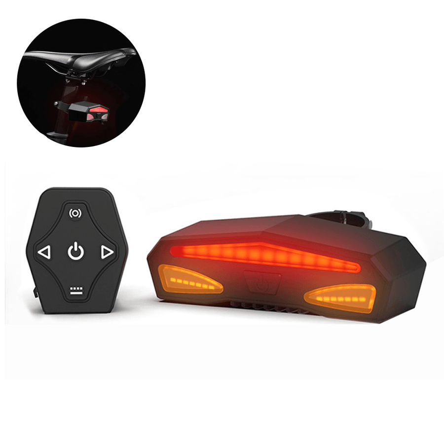 BIKIGHT 85LM Bike Tail Light with Turn Signals USB Rechargeable Waterproof Safety Warning Bicycle Rear Lamp for Electric Bike Scooter Motorcycle - MRSLM