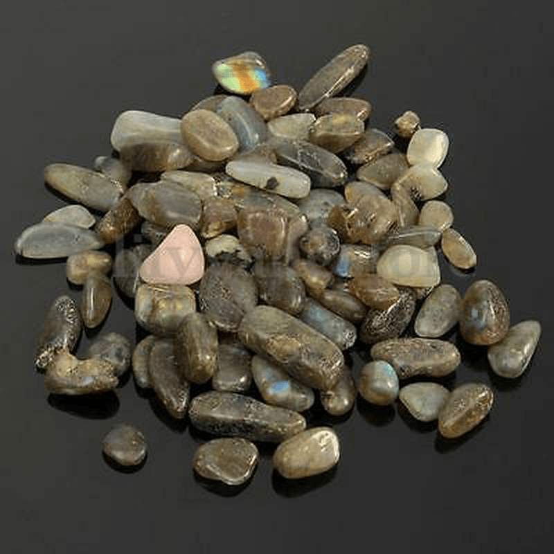 1/4 LB Natural Labradorite Mini Tumbled Gemstone Stone Crystals Healing Home Decorations - MRSLM