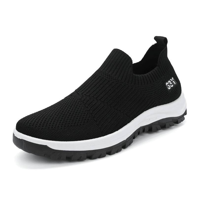Men Breathable Fabric Non Slip Comfy Slip on Casual Walking Shoes - MRSLM