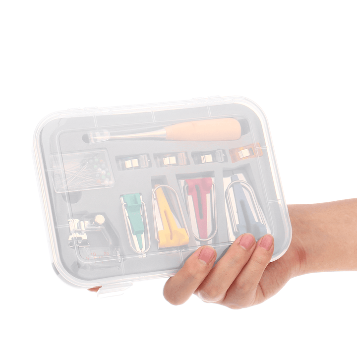 11 Piece Set DIY Home Patchwork Manual Pull Tube Tape Maker Kit Binder Tool for Sewing Craft - MRSLM