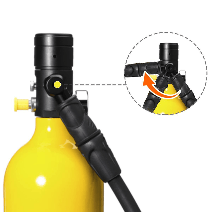 DIDEEP X4000Plus 1L Scuba Diving Cylinder Set Mini Oxygen Tank Respirator Snorkel Tube Anti-Fog Diving Goggles Air Pump - MRSLM