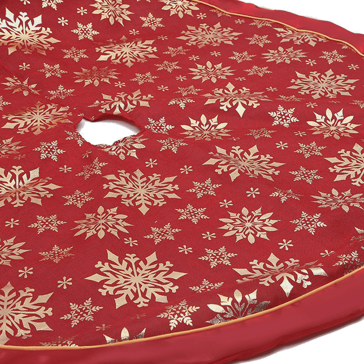 120Cm Stitched Santa Christmas Snowflake Skir Tree Skirt for Home New Year 2020 Christmas Fancy Decoration - MRSLM