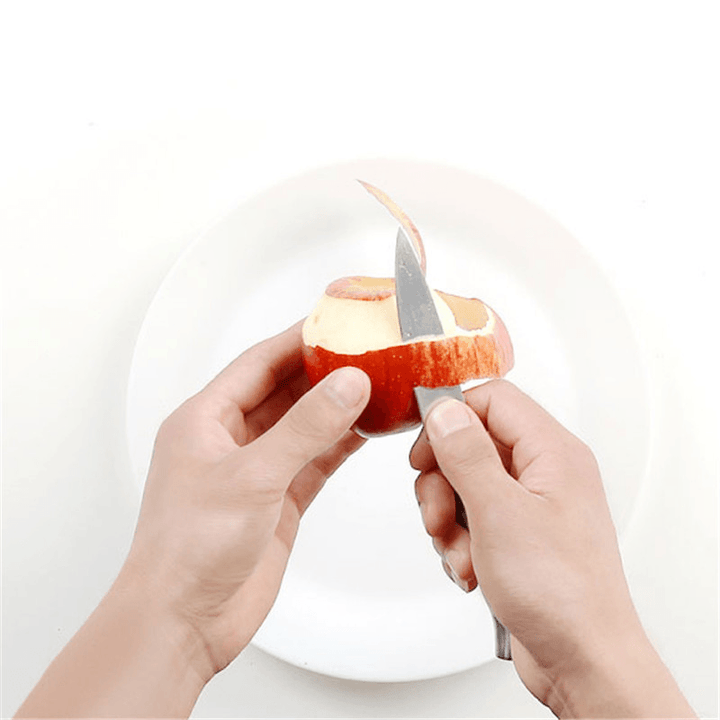 Huohou 6 Pcs Steel Kitchen Knife Set Long-Lasting Sharp Chopper Scissor Slicer Fruit Knife Bone Slicing All-Purpose Chef Knife Set Holder - MRSLM
