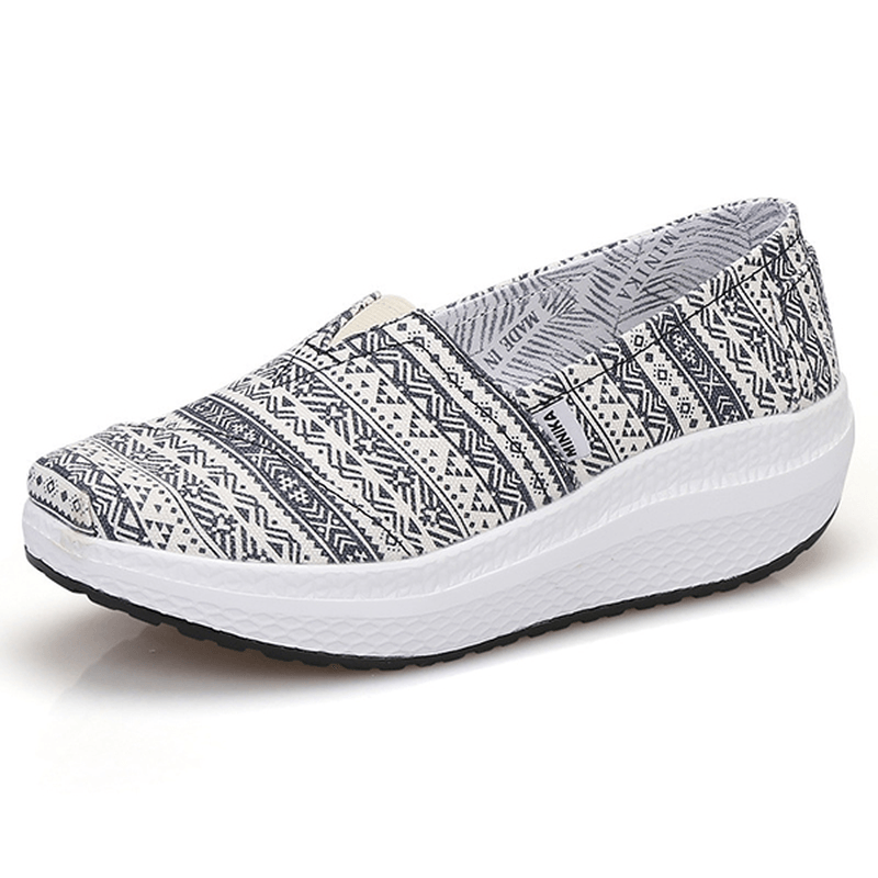 Women Canvas Breathable Sport Outdoor Flat Casual Shoes - MRSLM