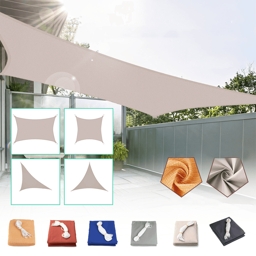 Folding Sun Shade UV Blocking Patio Canopy Cover Waterproof Swimming Pool Canopy Outdoor Garden Camping - MRSLM