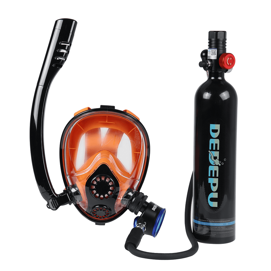 1L Diving Mini Scuba Cylinder Oxygen Tank Underwater Breath Equipment+Face Mask - MRSLM