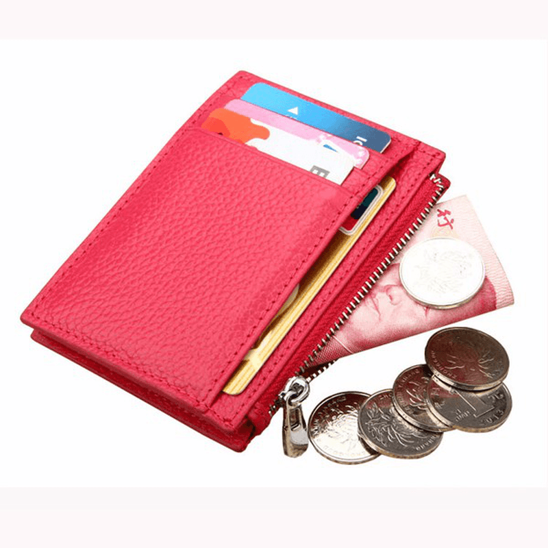 RFID Antimagnetic Woman Man Card Eight Card Holders Cow Leather Purse Wallet - MRSLM