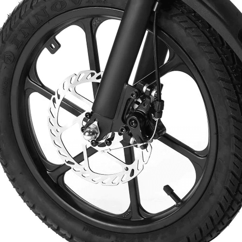 CMSBIKE F16-PLUS 13Ah 250W Black 16 Inches Folding Electric Bicycle 25Km/H 80Km Mileage Intelligent Variable Speed System Electric Bike - MRSLM