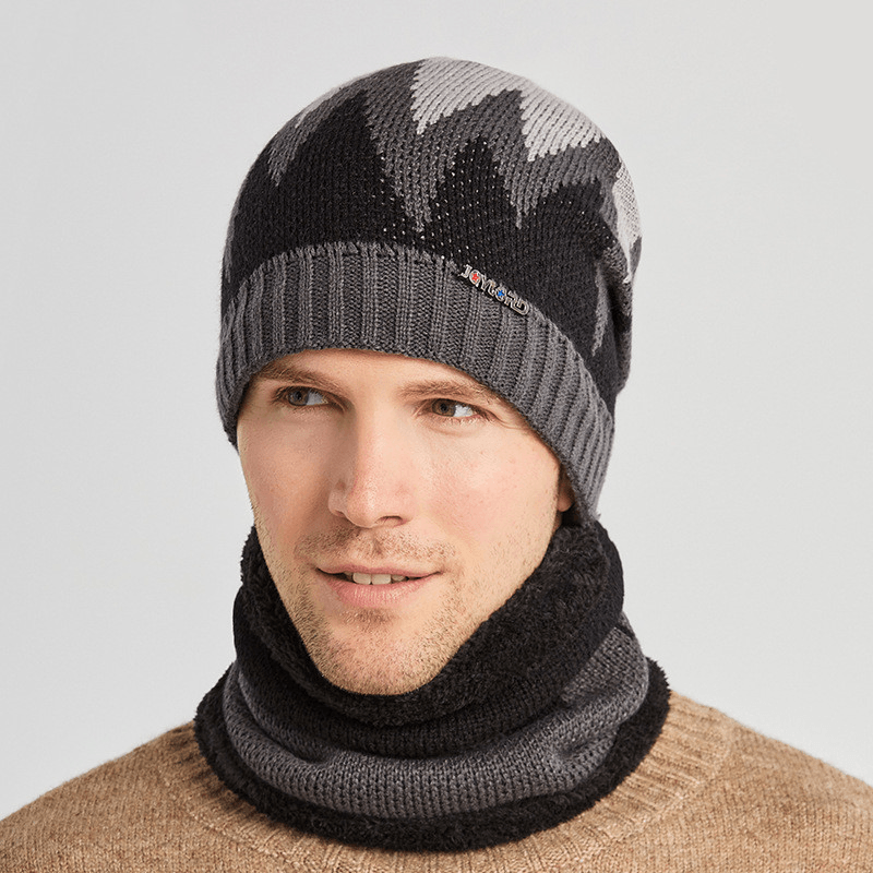 Men'S Winter Flame Knitted Wool Hat Fashion All-Match - MRSLM